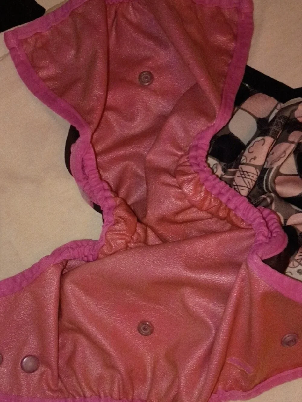 Reusable Cloth Diaper Cover - Pink & Black Giraffe Print, Pink, And Pink Block